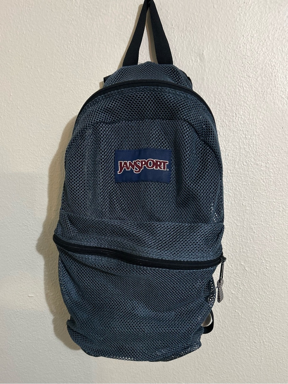 JanSport Grau Mesh Backpack Compact Everyday Bag